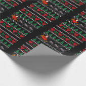 Santa Claus Spider Reindeer Funny UGLY Kerstmis Cadeaupapier (Hoek)