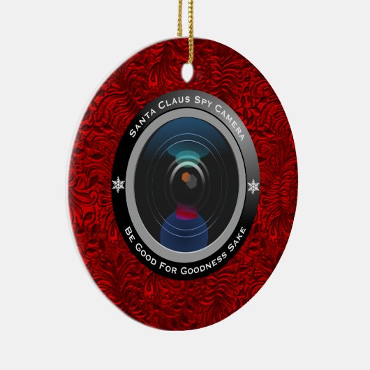 Santa Claus Spy Camera Keramisch Ornament (Rechts)