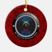 Santa Claus Spy Camera Keramisch Ornament (Voorkant)