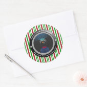 Santa Claus Spy Camera Ronde Sticker (Envelop)