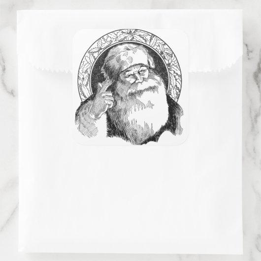 Santa Claus SQUARE STICKER (Tas)