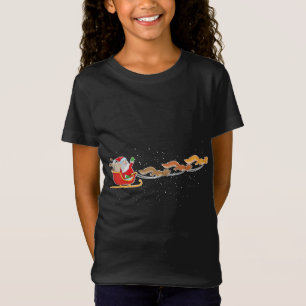 Santa Claus Squirrels die Slaapse kerst smeren T-shirt