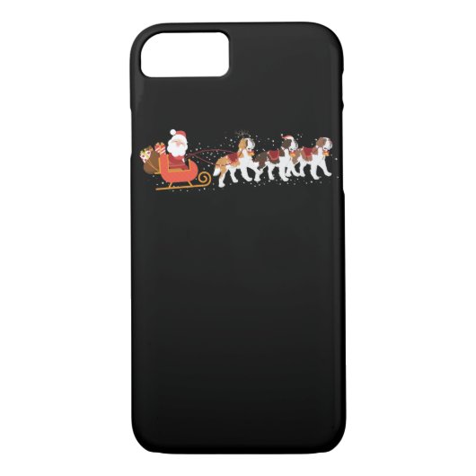 Santa Claus St Bernard Dog Reindekerst Case-Mate iPhone Case (Achterkant)