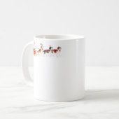 Santa Claus St Bernard Dog Reindekerst Koffiemok (Voorkant links)