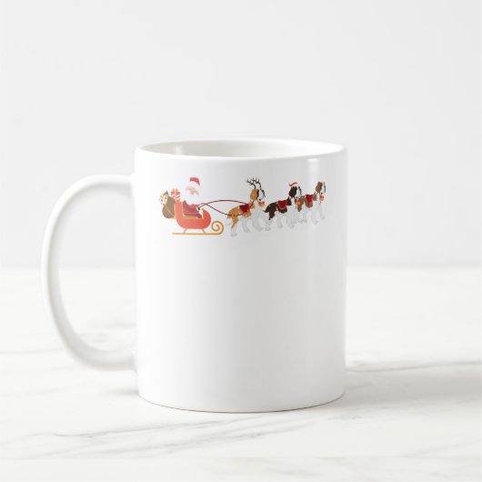 Santa Claus St Bernard Dog Reindekerst Koffiemok (Links)