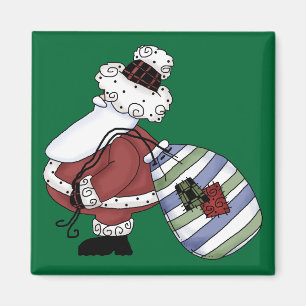 Santa Claus St Nick Jolly Merry Kerstmis Magneet