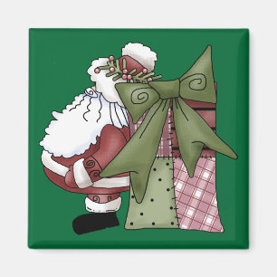 Santa Claus St Nick Jolly Merry Kerstmis Magneet