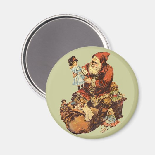 Santa Claus St. Nickn Art Print Magneet (Voorkant / Achterkant)