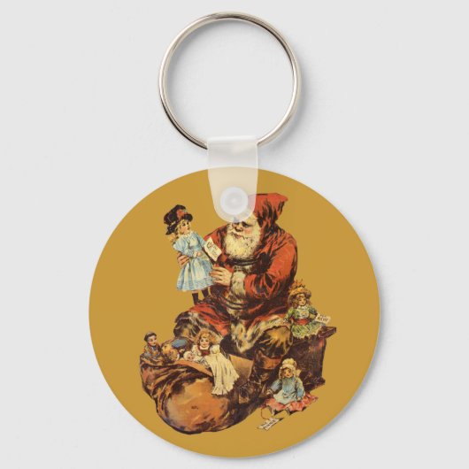 Santa Claus St. Nickn Art Print Sleutelhanger (Voorkant)