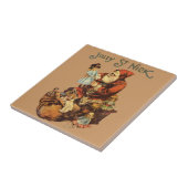 Santa Claus St. Nickn Art Print Tegeltje (Zijkant)