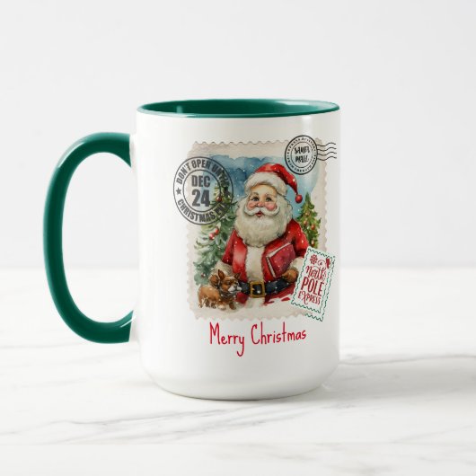  Santa Claus Stamp Combo Mok, 15 oz Mok (Links)