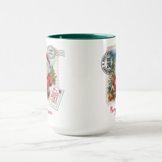  Santa Claus Stamp Combo Mok, 15 oz Mok (Midden)