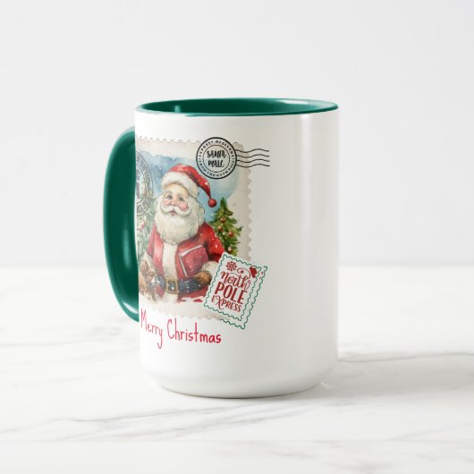  Santa Claus Stamp Combo Mok, 15 oz Mok (Voorkant links)
