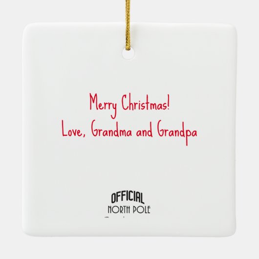  Santa Claus Stamp Keramisch Ornament (Achterkant)