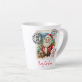 Santa Claus Stamp Latte Mok (Rechterhoek)