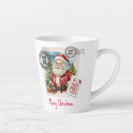  Santa Claus Stamp Latte Mok