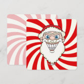 Santa Claus Starburst Screwball Graphics Flat Card (Voorkant / Achterkant)