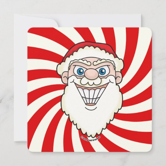 Santa Claus Starburst Screwball Graphics Flat Card (Voorkant)
