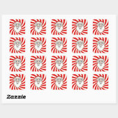 Santa Claus Starburst Screwball Graphics Vierkante Sticker (Vel)