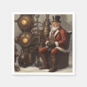 Santa Claus Steampunk Kerstontwerp Servet (Voorkant)
