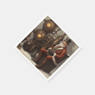 Santa Claus Steampunk Kerstontwerp Servet