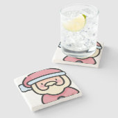 santa claus stenen onderzetter (Zijkant)