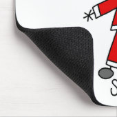 Santa Claus Stick Figuur Mousepad Muismat (Hoek)