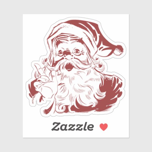 Santa Claus Sticker (Vel)