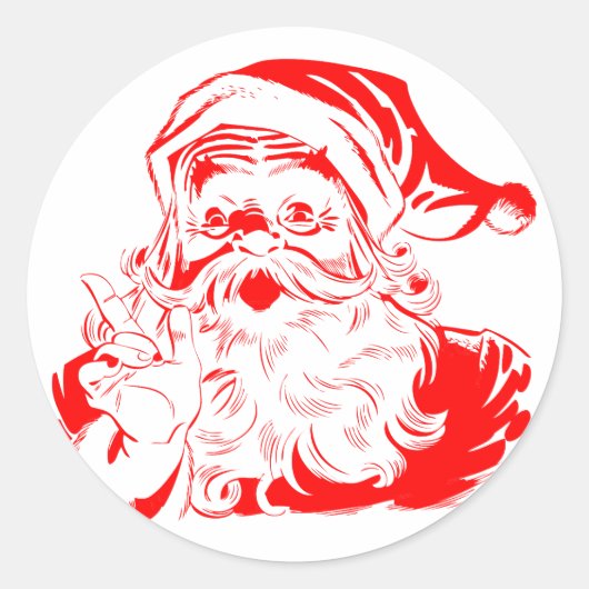 Santa Claus Sticker Envelope-zegels (Voorkant)