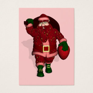 Santa Claus Strawberries Farmer Visitekaartjes