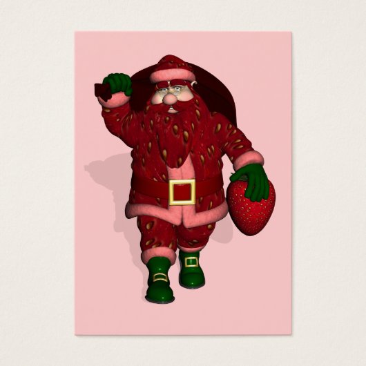 Santa Claus Strawberries Farmer Visitekaartjes (Voorkant)
