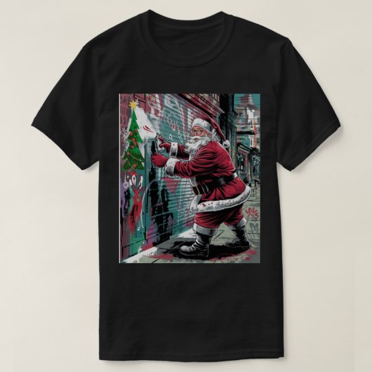 Santa Claus Street Graffiti Style T-shirt (Design voorkant)
