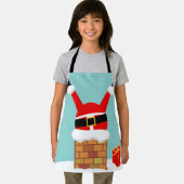 Santa Claus stuck in the chimney on the roof Schort (Insitu)