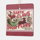 Santa Claus Sugar Plum Kerstmis Keramisch Ornament (Links)