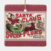 Santa Claus Sugar Plum Kerstmis Keramisch Ornament (Achterkant)