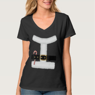 Santa Claus Sui Belt Kostuum Grappige Kerst T-shirt