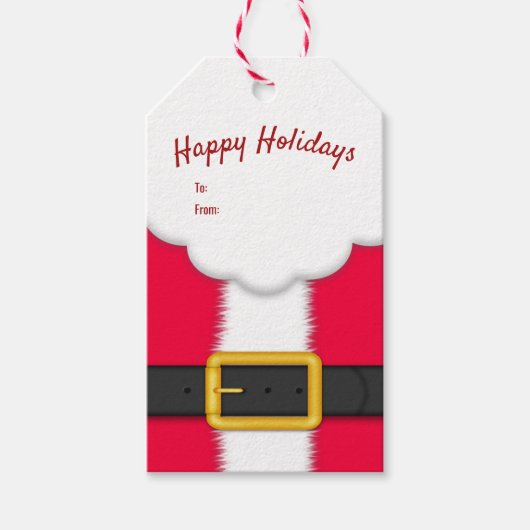 Santa Claus Suit Cadeaulabel (Voorkant)