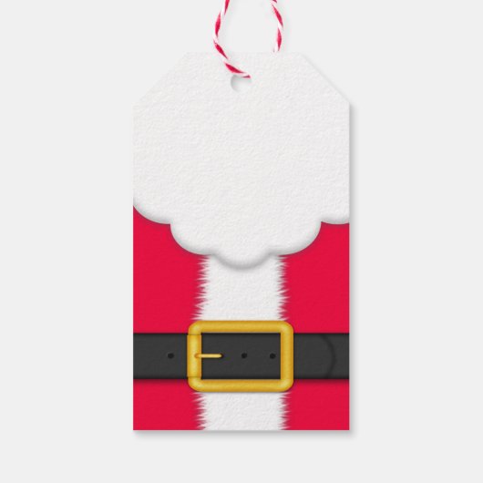 Santa Claus Suit Cadeaulabel (Achterkant)