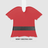 Santa Claus Suit Jacket Vrolijk Kerstfeest Ornament (achterkant)