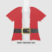 Santa Claus Suit Jacket Vrolijk Kerstfeest Ornament (voorkant)