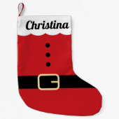 Santa Claus Suit Kleine Kerstsok (Voorkant)