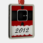 Santa Claus Suit Persoonlijke Kerstmis Metalen Ornament (Rechts)