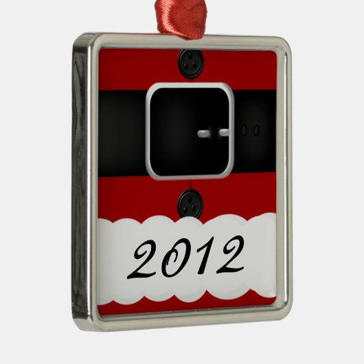 Santa Claus Suit Persoonlijke Kerstmis Metalen Ornament (Rechts)