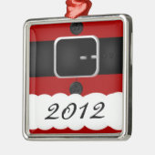 Santa Claus Suit Persoonlijke Kerstmis Metalen Ornament (Links)