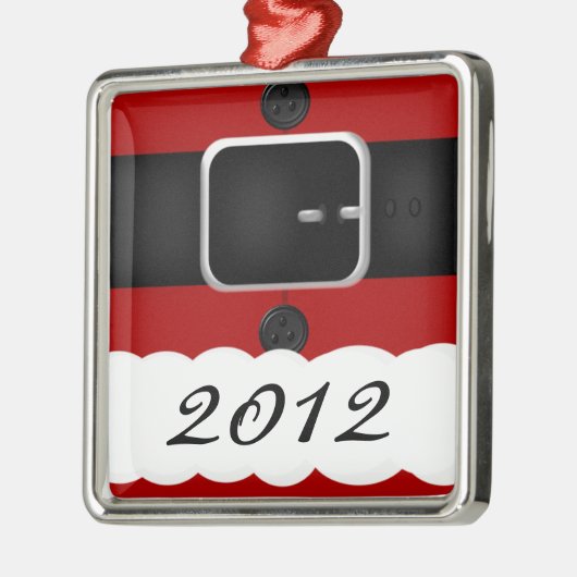 Santa Claus Suit Persoonlijke Kerstmis Metalen Ornament (Links)