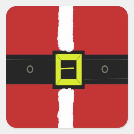 Santa Claus Suit Vierkante Sticker (Voorkant)
