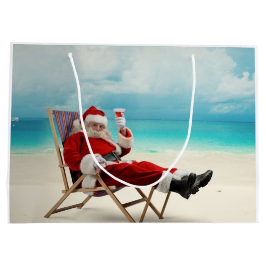 Santa Claus Summer Groot Cadeauzakje (Achterkant)