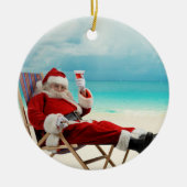 Santa Claus Summer Keramisch Ornament (Voorkant)