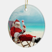 Santa Claus Summer Keramisch Ornament (Links)