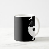 Santa Claus Sungles Funny Hipster Christmas Appare Koffiemok (Voorkant rechts)